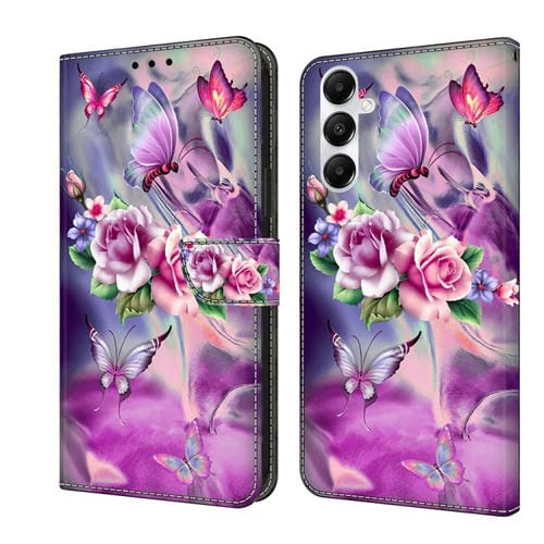 Funda Protectora para Samsung Galaxy A05S Crystal 3D Cuero Prueba de Golpes (Mariposa)