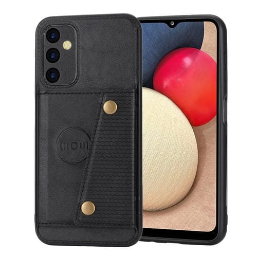 Funda para Samsung Galaxy A35 5G Magnética con Ranuras para Tarjetas y Doble Hebilla (Negro)