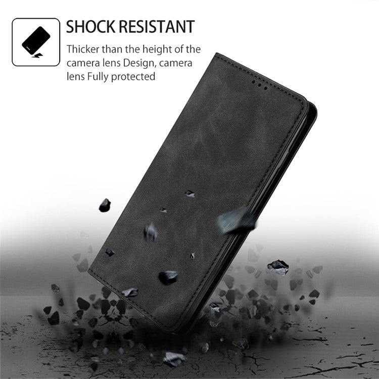Funda de Cuero Magnética para OnePlus Ace 3 Pro 5G (Negra) con Tacto de Piel