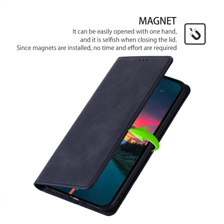 Funda de Cuero Magnética para OnePlus Ace 3 Pro 5G (Negra) con Tacto de Piel