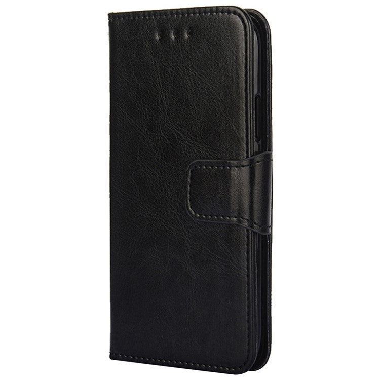 Funda de Cuero con Textura de Cristal para OnePlus Ace 3 Pro 5G (Negra)