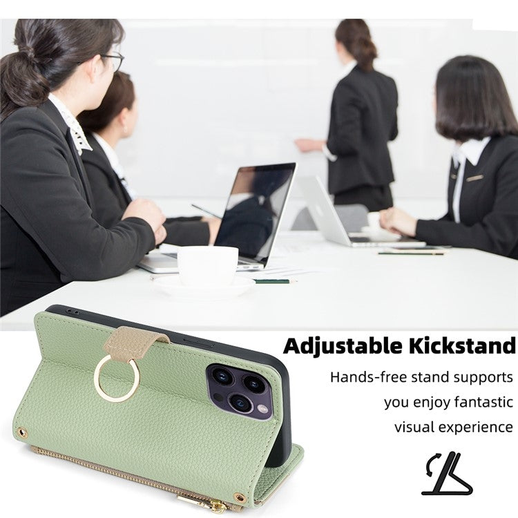 Funda de Cuero con Textura de Lichi para OnePlus Ace 3 Pro 5G (Verde)