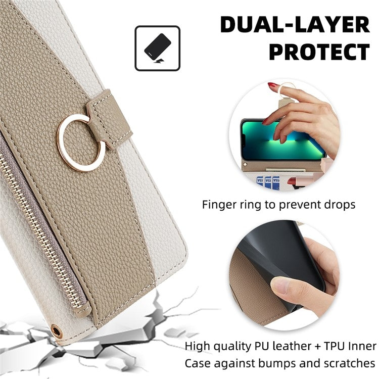 Funda de Cuero Textura de Lichi para OnePlus Ace 3 Pro 5G (Blanco)