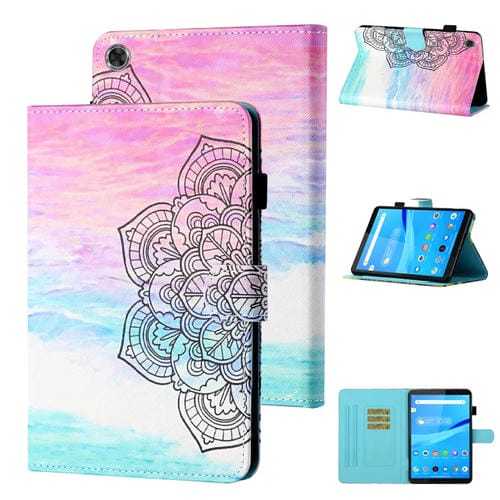 Funda para Tablet Samsung Galaxy Tab A9 Cuero Inteligente Mandala Colorida