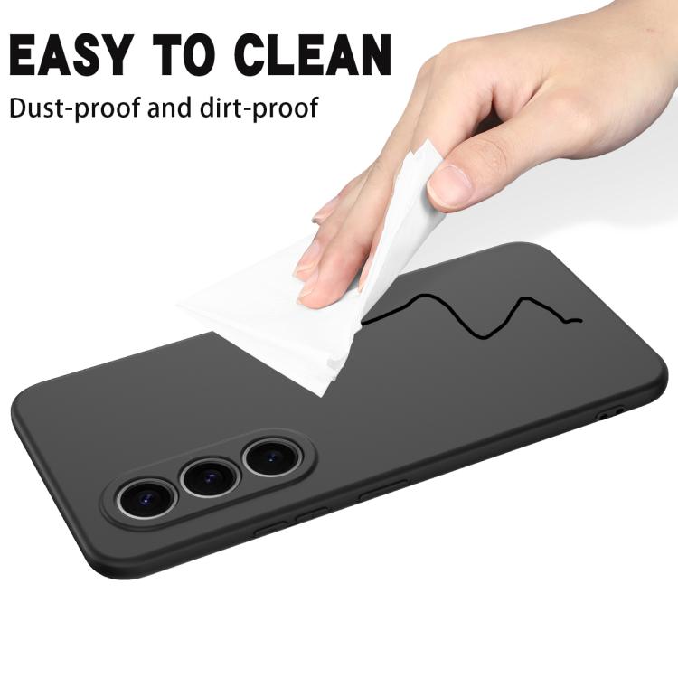 Funda de Silicona Líquida para Teléfono Itel S25 con Cobertura Total (Negra)
