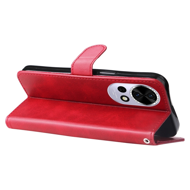 Funda de Piel con Cremallera y Textura de Becerro para Huawei Nova 13/Nova 12 (Roja)