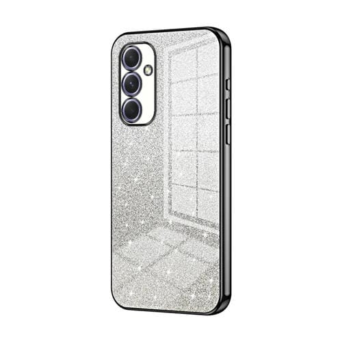 Estuche para teléfono Samsung Galaxy A54 5G Galvanizado con Polvo de Brillo Degradado (Negro)