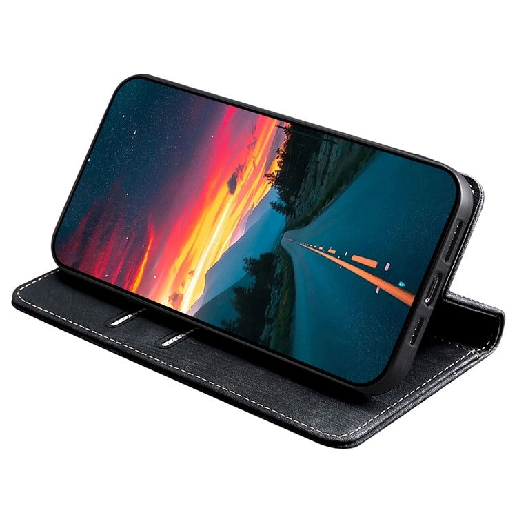 Funda de Cuero Magnética Antirrobo Rfid para TCL 50 Xl (Negra)