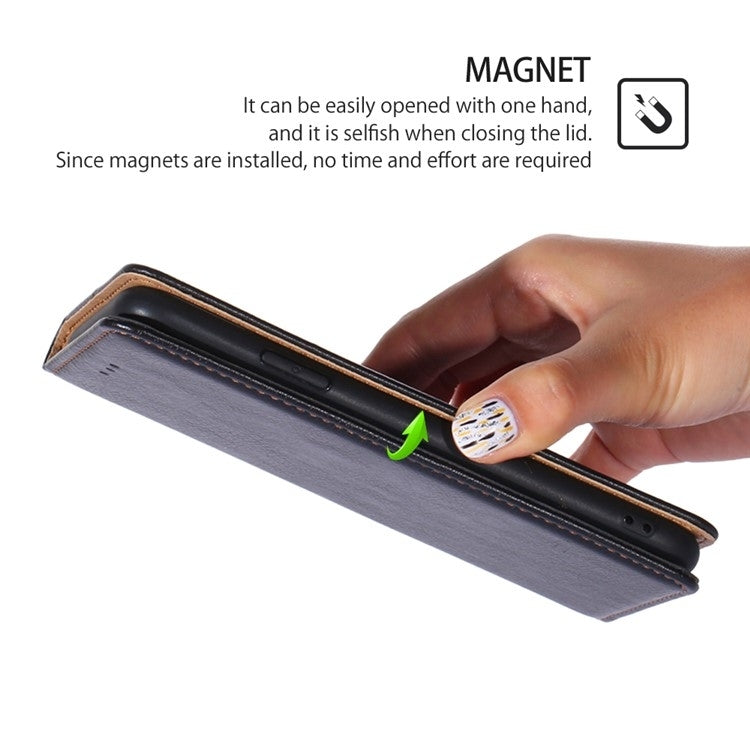 Funda de Cuero Magnética OnePlus Nord Ce 4 Lite 5G con Acabado Brillante (Negro)