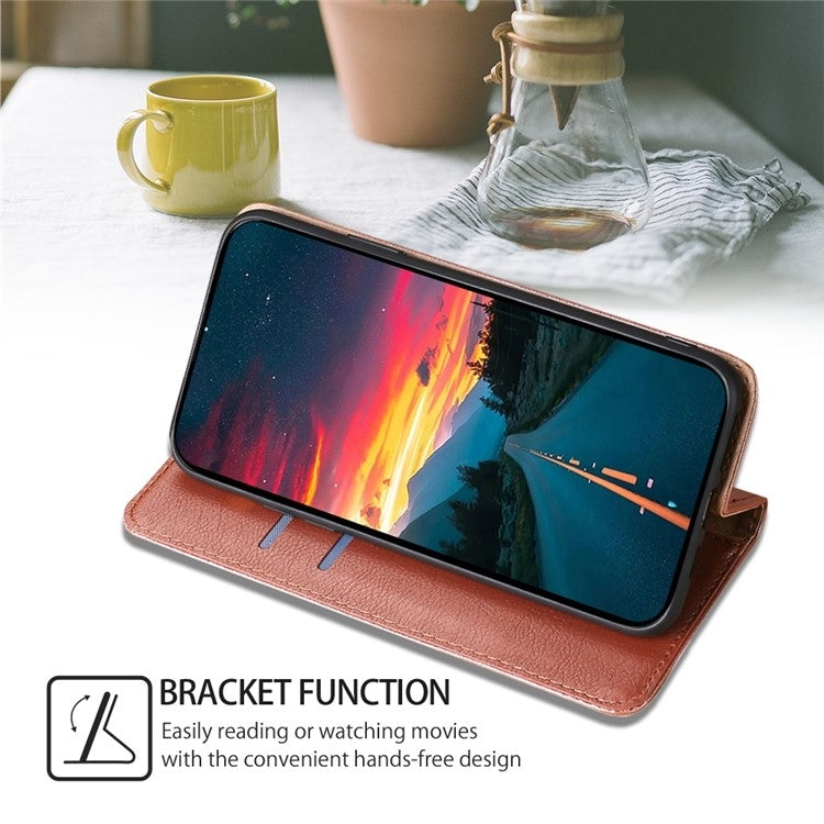 Funda de Cuero Magnética OnePlus Nord Ce 4 Lite 5G Acabado Brillante (Oro Rosa)
