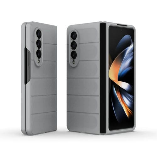 Funda para Teléfono Samsung Galaxy Z Fold4 5G Magic Shield Fold PC a Prueba de Golpes (Gris)