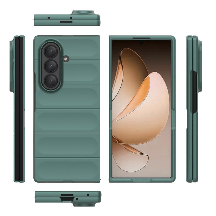 Funda plegable de PC a prueba de golpes para Samsung Galaxy Z Fold7 5G Magic Shield (verde oscuro)