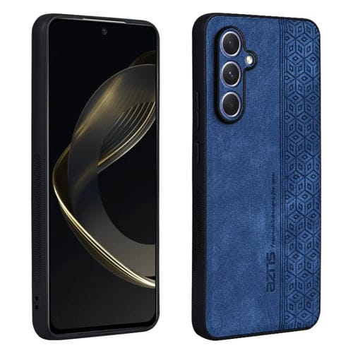 Funda para Teléfono Samsung Galaxy A35 5G Azns Sensación de Piel En Relieve 3D (Azul Zafiro)