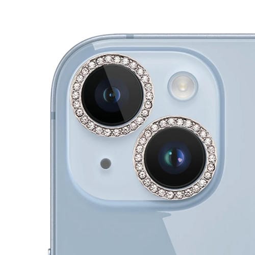Anillo Protector de Lente de Cámara 9H para iPhone 15 Pro Max / 15 Pro (Plateado) - MOVILSTORE
