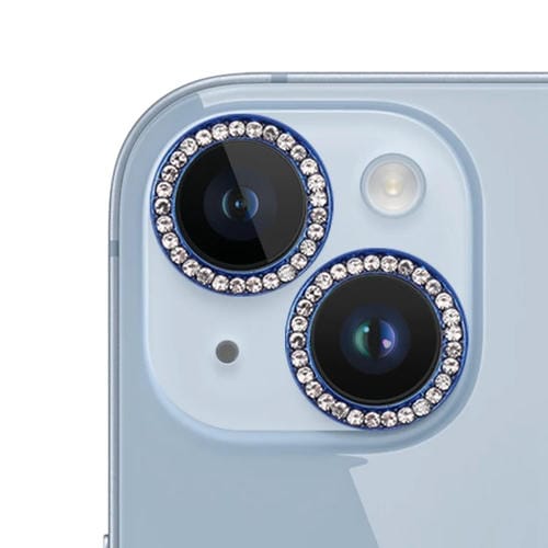 Anillo Protector de Lente de Cámara 9H para iPhone 15 Pro Max / 15 Pro (Azul) - MOVILSTORE