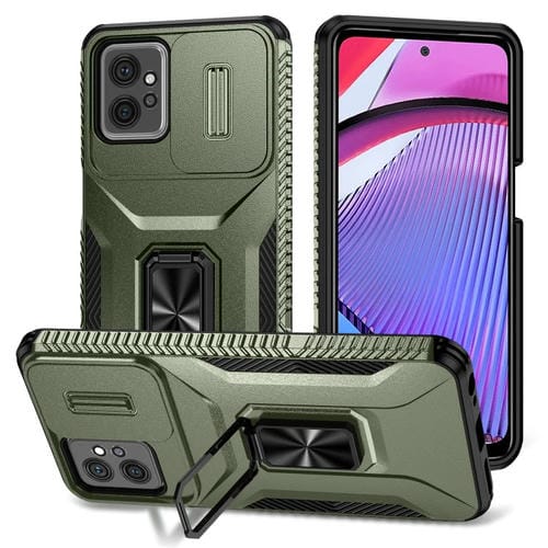 Funda para Motorola Moto G Power 2023 con Soporte Deslizante para Levas (Verde Alpino)