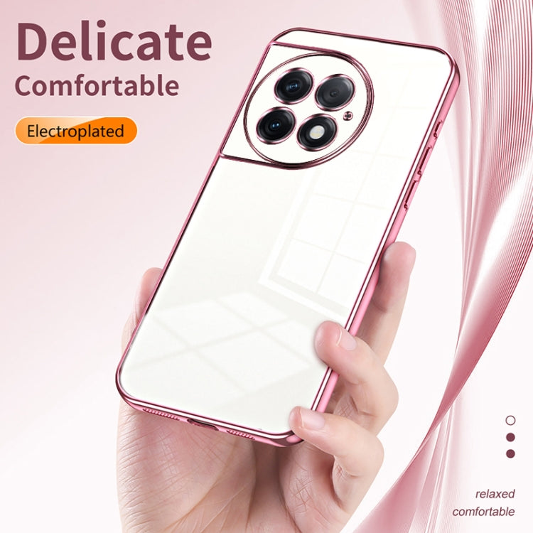 Funda para OnePlus Ace 2 Pro con Orificio Fino y Revestimiento Transparente (Azul)