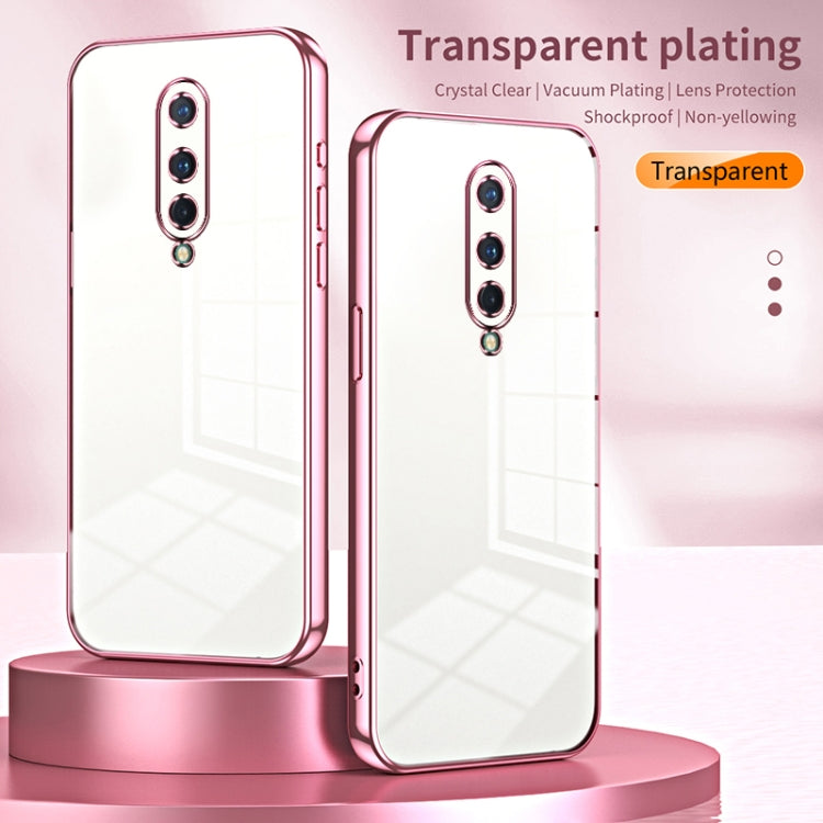Funda para OnePlus 8 con Orificio Fino y Revestimiento Transparente (Verde)