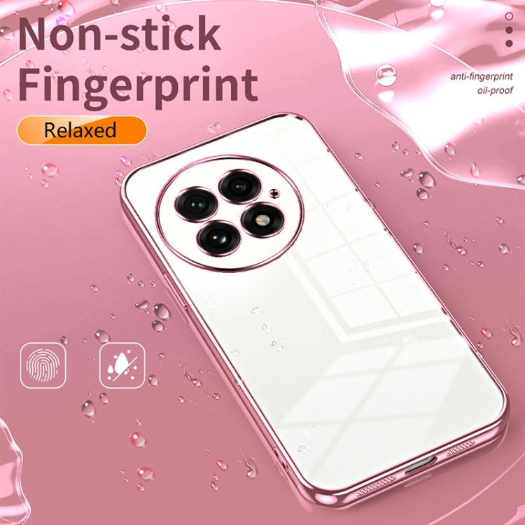 Funda para Teléfono OnePlus 13 con Orificios Finos y Revestimiento Transparente (Morado)