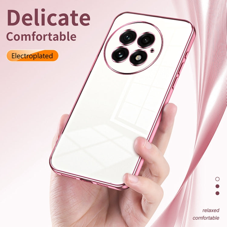 Funda para Teléfono OnePlus 13 con Orificios Finos y Revestimiento Transparente (Morado)