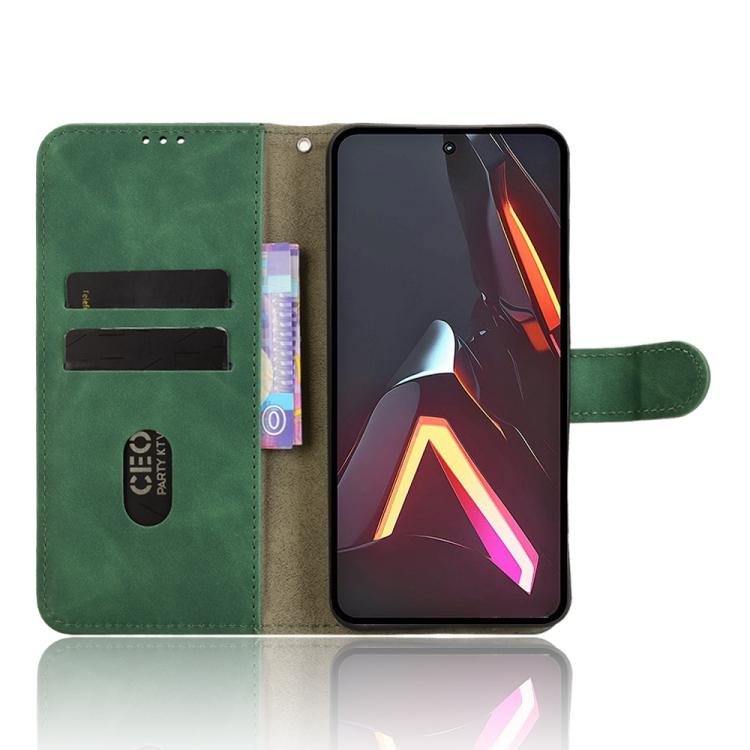 Funda de cuero con tapa magnética para ZTE Nubia Neo 3 GT 5G (verde)
