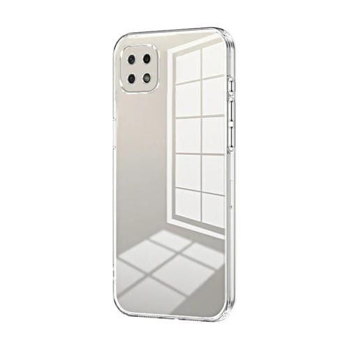Estuche para Teléfono Samsung Galaxy A22 5G A22S Orificio Fino Revestimiento Transparente (Transparente)