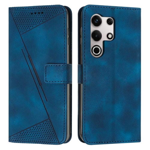 Funda de Cuero Triangular Dream Triangle con Cordón Largo para Teléfono Itel S25 Ultra (Azul)