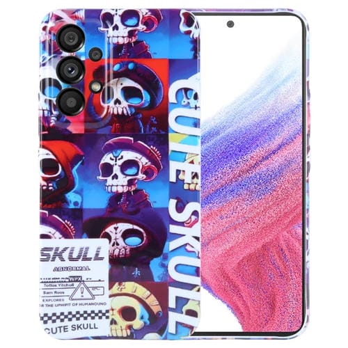 Funda para Teléfono Samsung Galaxy A53 5G PC con Orificio Preciso y Patrón Pintado (Calavera Linda)