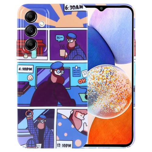 Funda para Teléfono Samsung Galaxy A14 5G PC con Orificio Preciso y Patrón Pintado (Tío Trabajador)