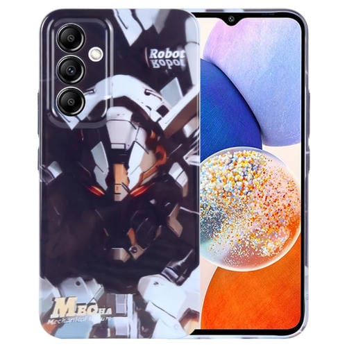 Funda para Teléfono Samsung Galaxy A14 5G con Orificio Preciso PC Patrón Pintado (Robot Gris)