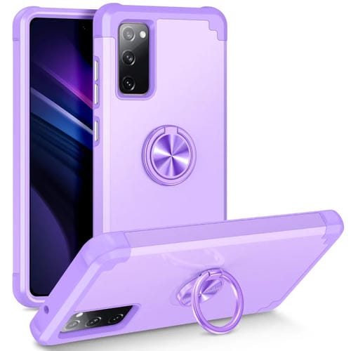 Funda para Samsung Galaxy S20 FE L2 Magnética con Soporte de Anillo Giratorio (Púrpura Oscuro)