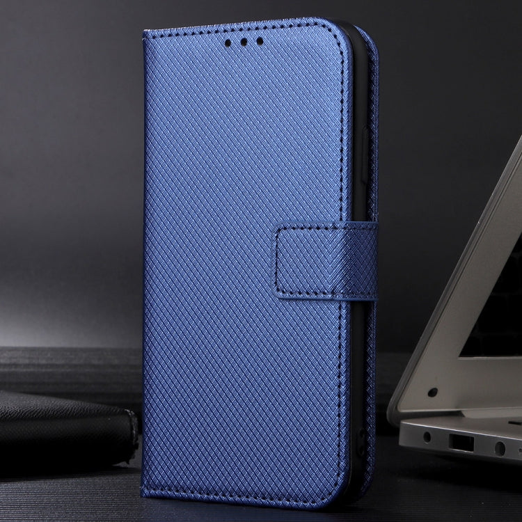Funda de Cuero para OnePlus Nord Ce4 5G con Textura de Diamante (Azul)