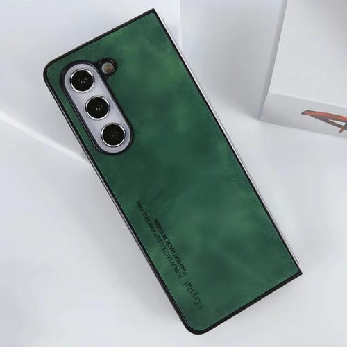 Funda para Teléfono Plegable Samsung Galaxy Z Fold5 I.Crystal Lambskin (Verde)