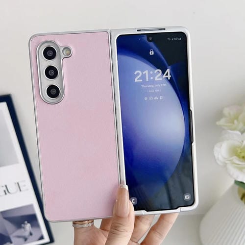 Funda para Teléfono Samsung Galaxy Z Fold3 5G Charol Metal (Rosa)