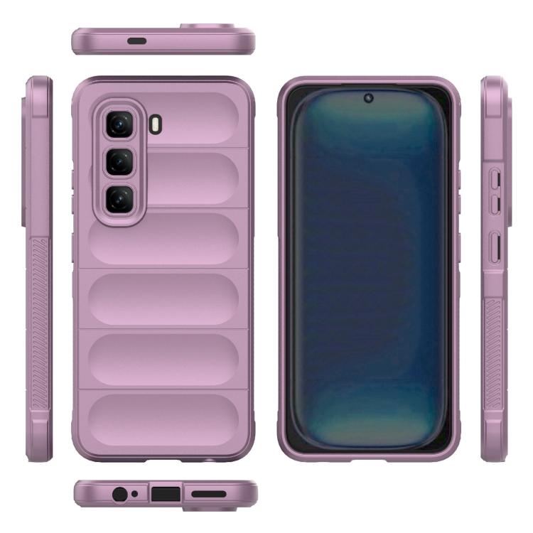 Funda TPU y Franela con Protección Mágica Global para Infinix Hot 50 Pro 4G (Morada)