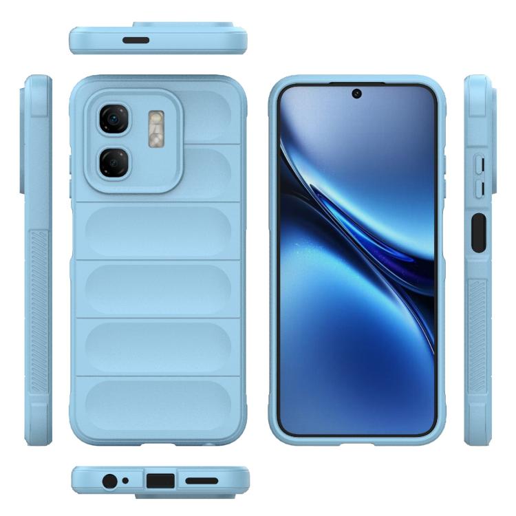 Funda TPU y Franela para Infinix Hot 50I 4G con Protección Mágica Global (Azul Claro)