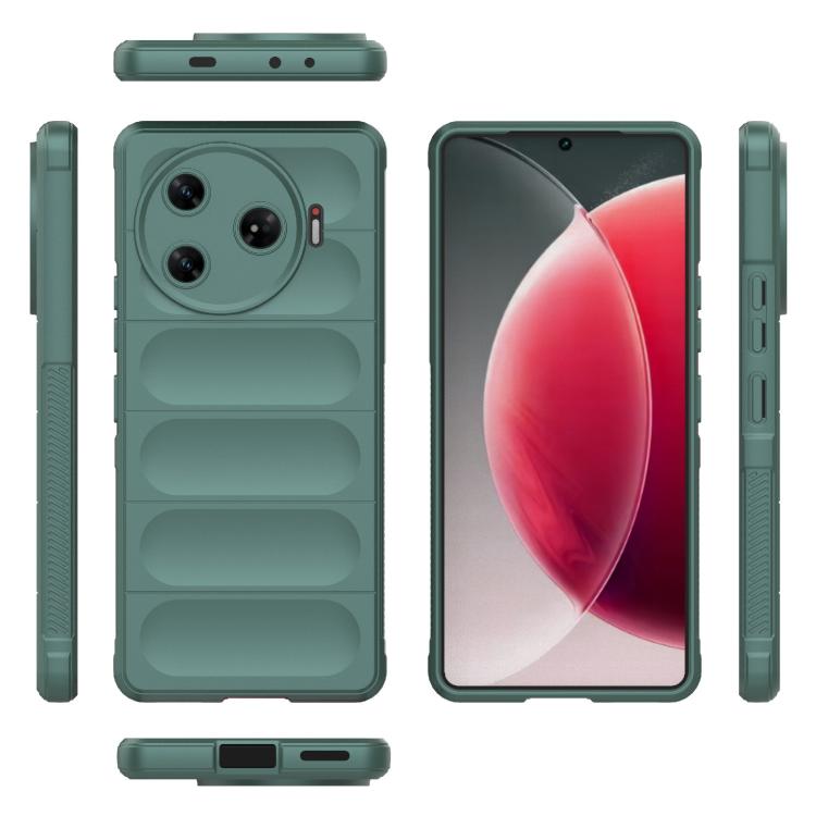 Funda TPU con Franela y Protección Mágica Global para Tecno Camon 30 Pro 5G (Verde Oscuro)