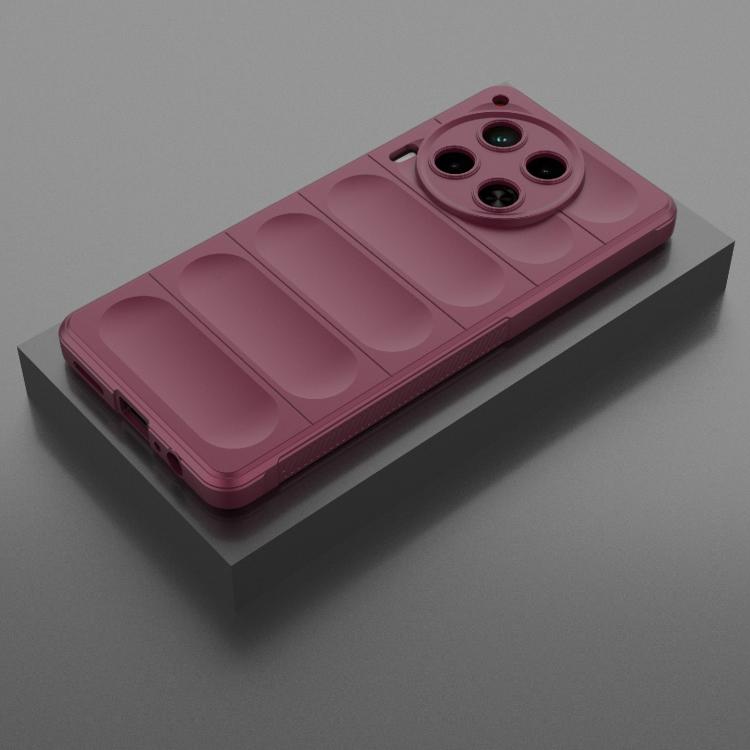 Funda TPU + Franela para Tecno Camon 30 4G Global Magic Shield (Rojo Vino)