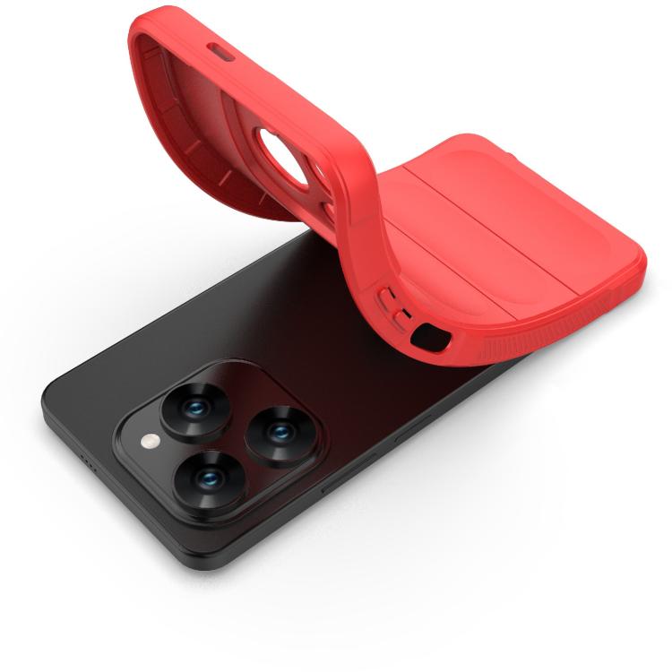 Funda TPU y Franela con Protección Mágica Global para Tecno Spark 20 Pro 4G (Rojo Vino)