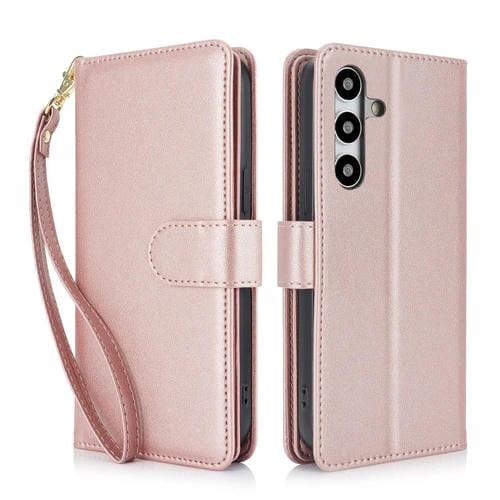 Funda para Teléfono Samsung Galaxy A54 5G Cuero Rfid con Billetera MultiTarjeta (Oro Rosa)