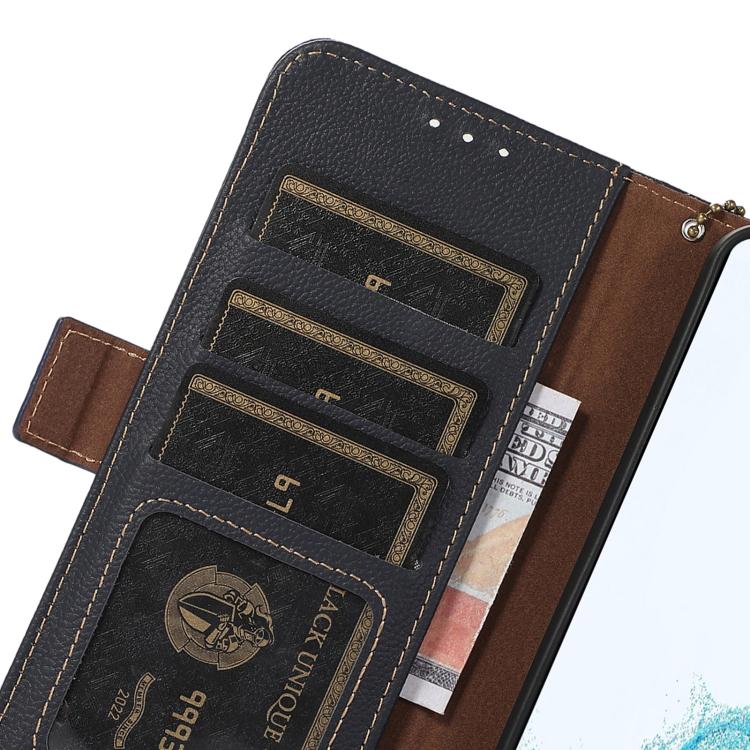 Funda de Teléfono Cuero Genuino Tj con Imán Lateral Rfid para OnePlus Ace 5 Pro / Ace 5 / 13R (Azul)
