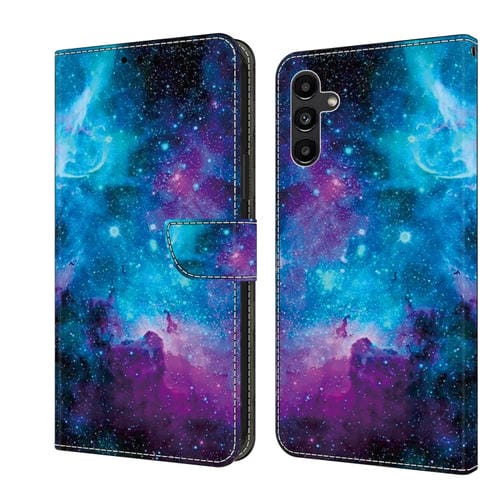 Funda para Samsung Galaxy S21 5G Cuero Pintada con Cristales (Cielo Estrellado)
