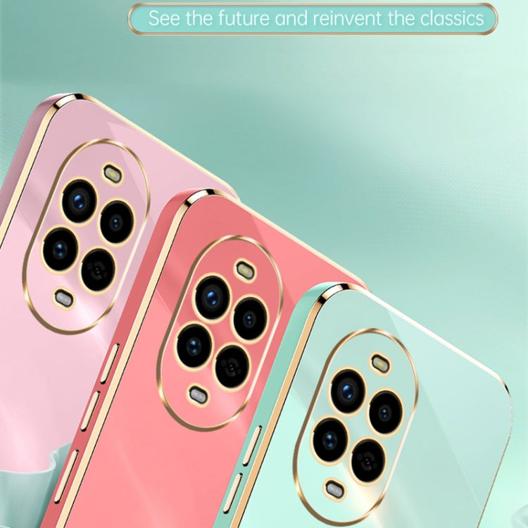 Funda TPU Huawei Nova 13 Pro Xinli Borde Dorado Revestimiento 6D Recto (Verde Menta)