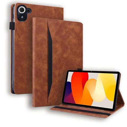 Funda de cuero resistente a los golpes para Xiaomi Redmi K Pad (marrón)