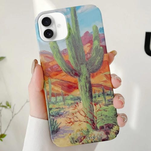 Barniz para Funda de PC iPhone 16 con Barra de Agua (Cactus)