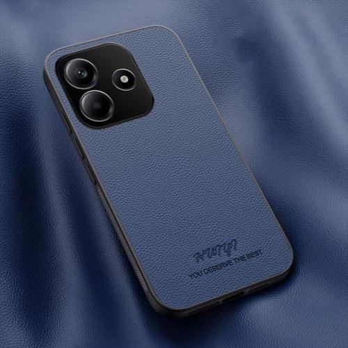 Funda de Cuero Magnética para Teléfono Huiyi Redmi Note 14 5G (Azul)
