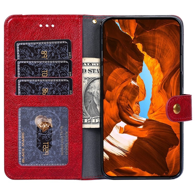 Funda de Cuero con Cremallera para OnePlus Ace 3 Pro 5G (Rojo)