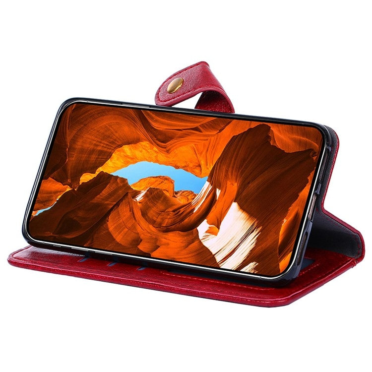 Funda de Cuero con Cremallera para OnePlus Ace 3 Pro 5G (Rojo)