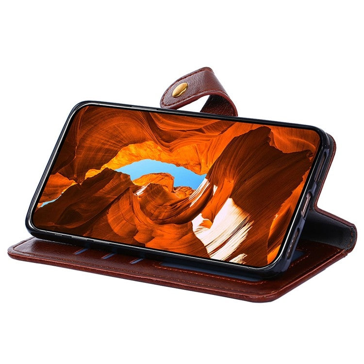 Funda de Cuero con Cremallera para OnePlus Nord Ce 4 Lite 5G (Marrón)
