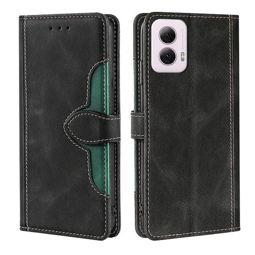 Funda de Cuero con Hebilla Magnética y Tacto Suave para Motorola Moto G Power 5G (2024) (Negro)